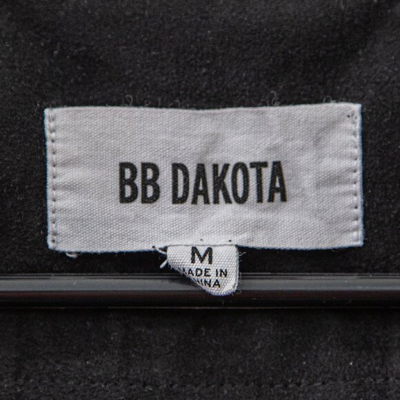 BB Dakota Faux Suede Black Slouchy Jacket, size M - Picture 4 of 7